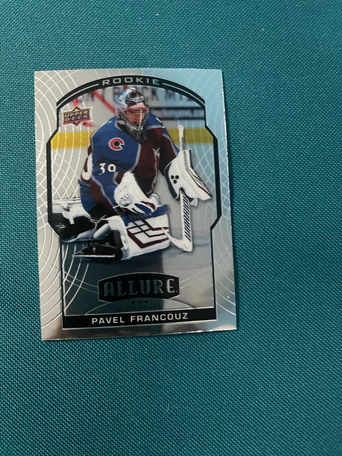 Upper Deck NHL 2020-21 Allure Rookie Pavel Francouz Colorado - 1 Card. rookie card picture