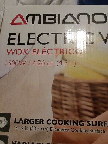 NIB -  Ambiano  electric Wok - Very Nice!!