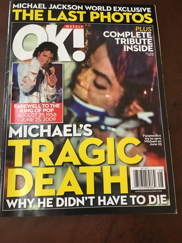 マイケルジャクソンが表紙で載ってるOK magagine。質問等ございますようで マイケルジャクソンが表紙で載ってるOK magagine。質問等ござい