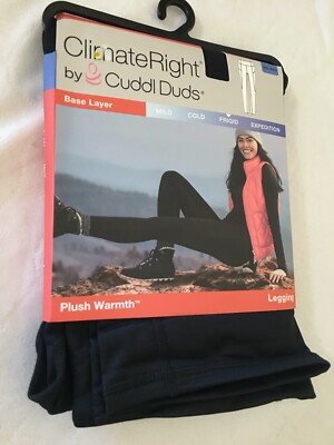 cuddl duds climate right base layer thermal guard long sleeve crew black m 165721874427