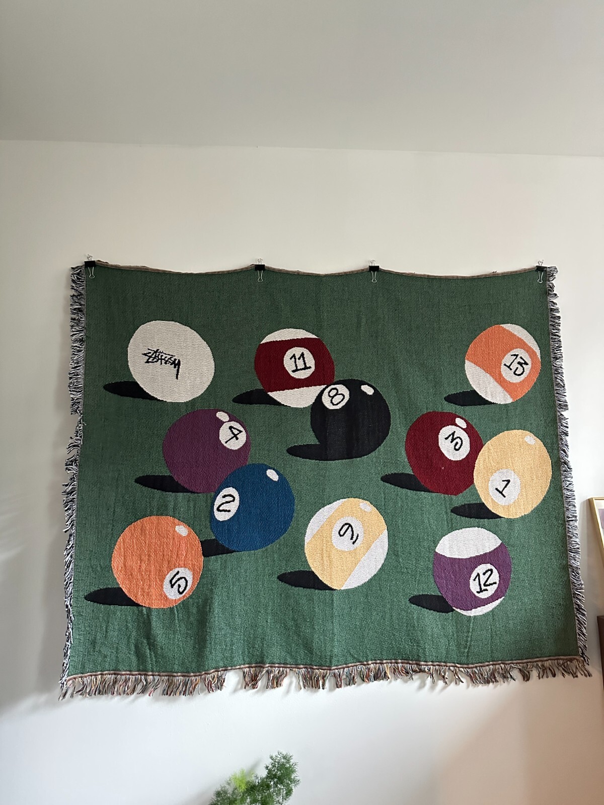 Stussy Blanket 8 Ball BILLIARDS TAPESTRY Collector Item Rare