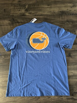 Vineyard Vines Whale Tee Shirt Basketball Graphic Short Sleeve Mens Size Medium
