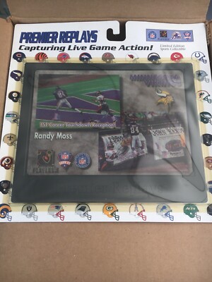 NEW 1998 Premier Replays Randy Moss NFL Vikings Lenticular Holographic Photo