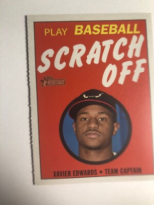 2020 Topps Heritage Minor League Scratch Off Xavier Edwards 7