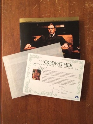 1st Ed. 25th Anniv. THE GODFATHER LEGACY by Harlan Lebo. Card signed by Coppola