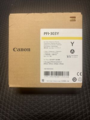 GENUINE Canon PFI-303Y Yellow Ink  imagePROGRAF iPF810 iPF815 iPF820 iPF825 9/22