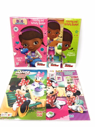 Disney Minnie Mouse & Doc McStuffins Coloring & Activity Booklets Set of 3 Pack