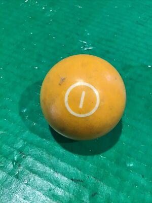 VTG Replacement Billiard Pool Ball 2 1/4'' Diameter Number 1 Yellow Solid  (B)