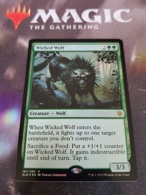 Mtg. Wicked Wolf. Foil. Throne of Eldraine. Pack Fresh 