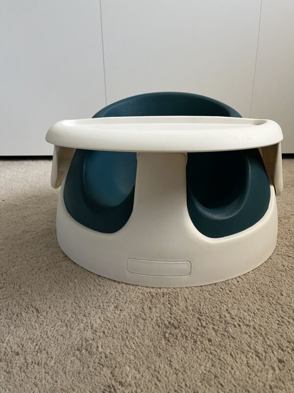 Mamas & Papas Baby Snug Floor Seat Booster Chair w/ Removable Tray Green