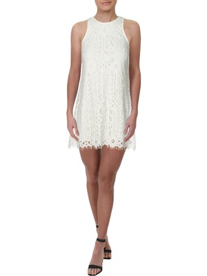 

SPECHLESS Женское коктейльное мини-платье цвета слоновой кости без рукавов для юниоров, Цвет слоновой кости