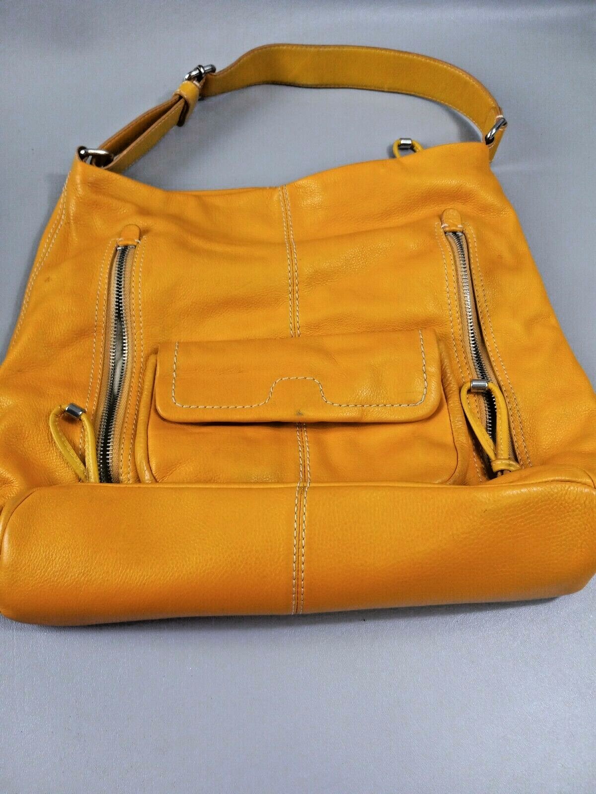 L👀K Vintage Banana Republic Leather Handbag/Purse Yellow | eBay