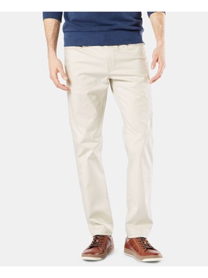 

DOCKERS Мужские Бежевые Плоские Передние, Прямые Брюки Стрейч Slim Fit, Бежевый, 758080012