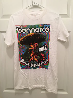 New 2008 Bonnaroo Festival Metallica Kanye West Ben Folds White T-Shirt Small