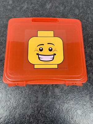 LEGO Hard Transparent Red Plastic 13 1/4'' x 12 1/4'' x 3'' Storage Case 2010