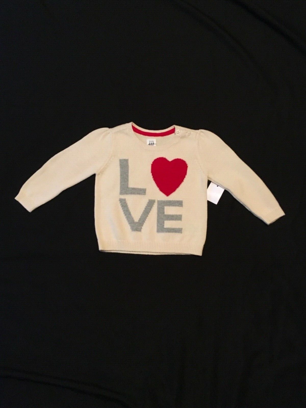 NEW Baby GAP Infant LOVE HEART Sweater 12, 18, 24 month Retails $34.95