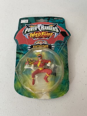 Saban s Power Rangers Wild Force Extreme Jumpers 2002 - Red - NEW On Card