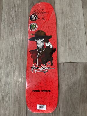 Powell Peralta SIGNED Kevin Harris Mountie Autographed PINK Skateboard Hawk