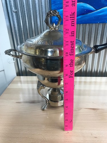 VINTAGE ~ Leonard English Silver Plated Chaffing Pot With Lid And Handles
