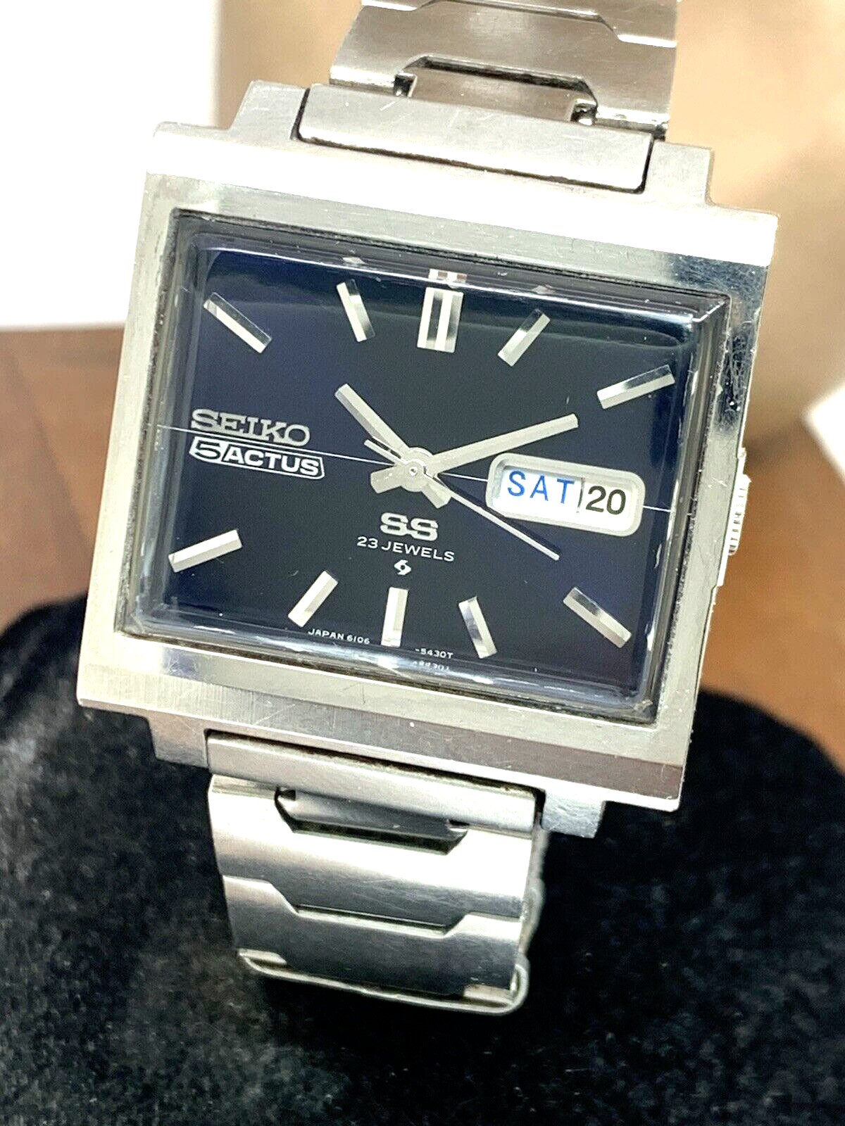 Seiko 5 Actus Men's Watch 6106-5440 Blue Dial Day Date 70's