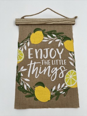  Enjoy The Little Things  Lemons Hanging Wall Decoration