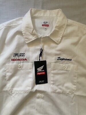 Supreme HONDA FOX RACING work shirt L