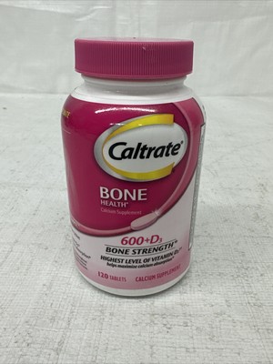 Caltrate 600 +D3 Calcium Supplement 120 Tablets Exp. 10/23  Bone Strength