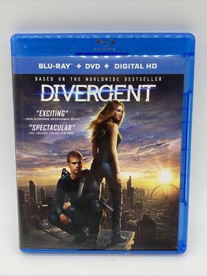 Divergent Blu-ray DVD 2014 Film 2-Disc Set With Original Case