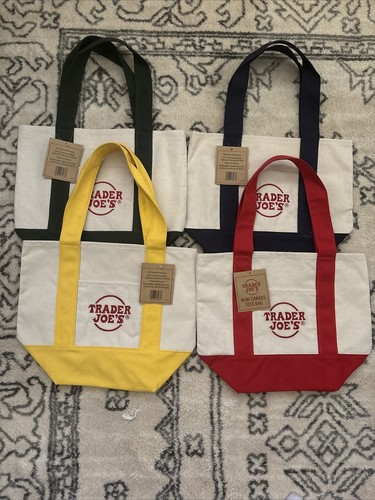 trader joe's viral mini tote bag, set of all four, brand new