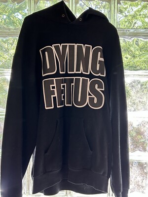 Dying Fetus Hoodie Sz L 2004 Stop At Nothing Tour Death Metal Skinless Aborted