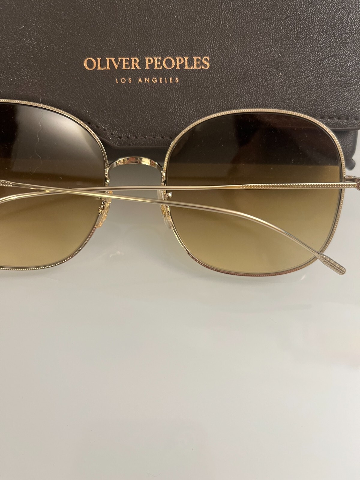 Pre-owned Oliver Peoples Mehrie 57mm Msrp $498 In Amber Brown Gradient Julia Roberts' Fav