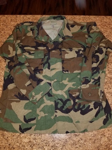 US ARMY BDU's UNIFORM Top & Bottom Size Large-Regular Woodland Camo Camouflage