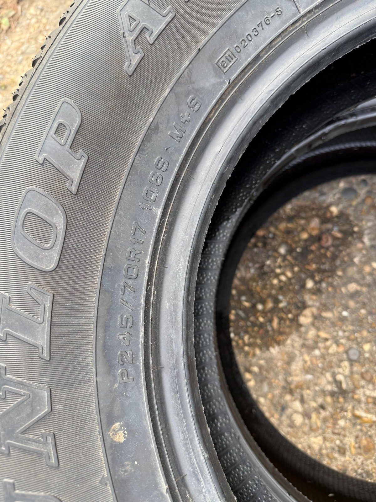 New 245 70 17 Dunlop, Grandtrek AT20, M+S, 108S, x1 Tyre (F1_tyres) YD185