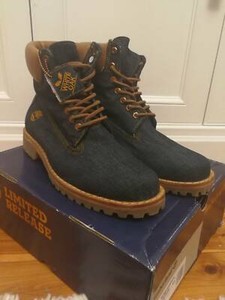 timberland white oak denim boots