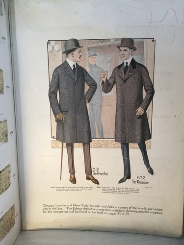 Vintage Men's Fashion 1915 Edesco Edward E. Strauss Autumn Catalog 22
