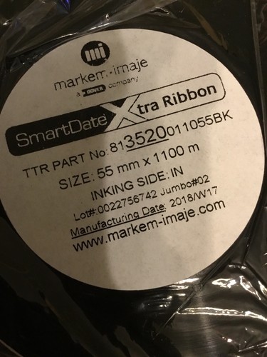 Markem Imaje SmartDate 813520011055BK TTR 55mm X 1100 m Thermal Transfer 1 Bz 10