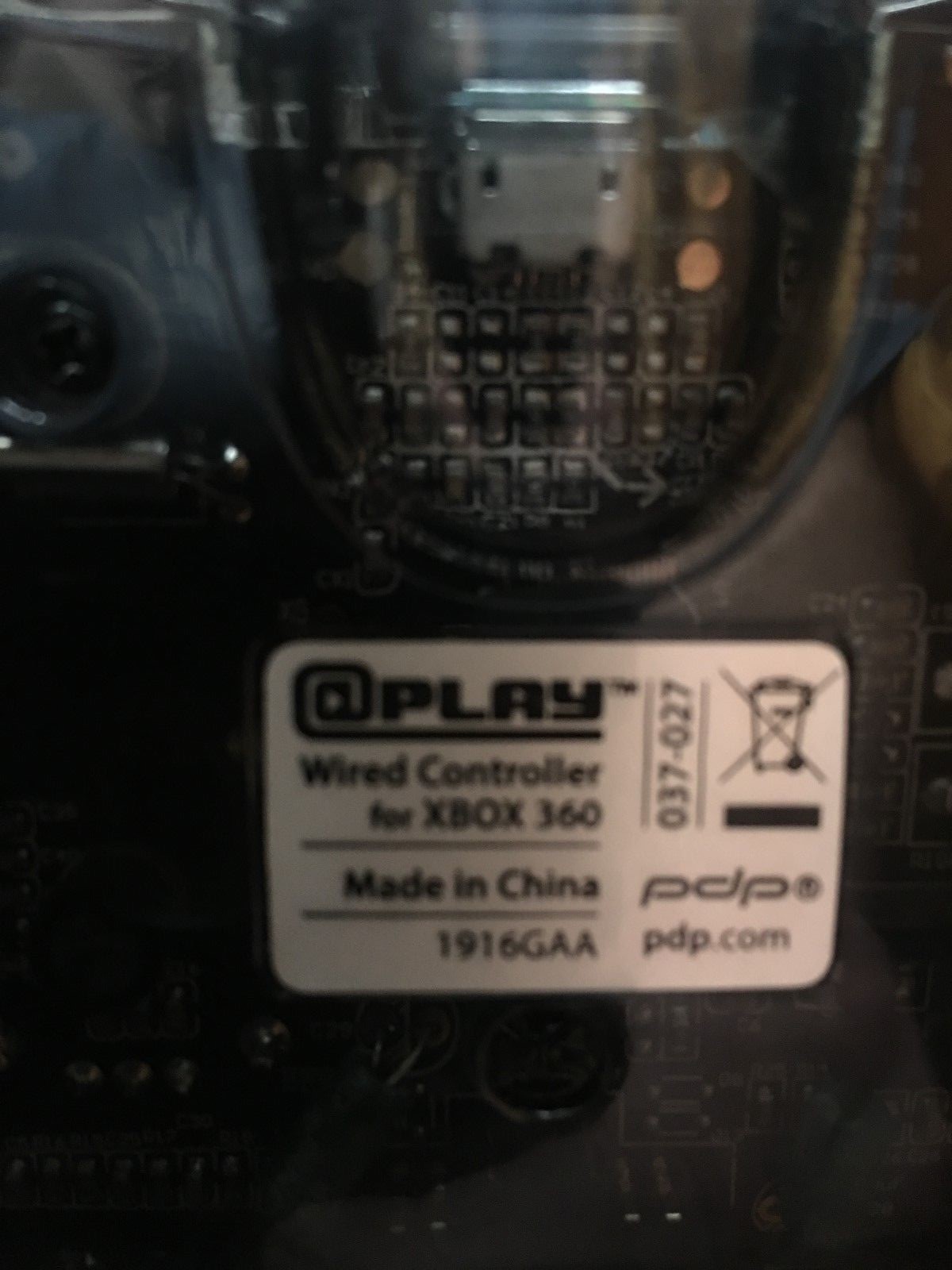 Xbox 360 Transparent Black Controller By Play Gaming Accessories Xbox