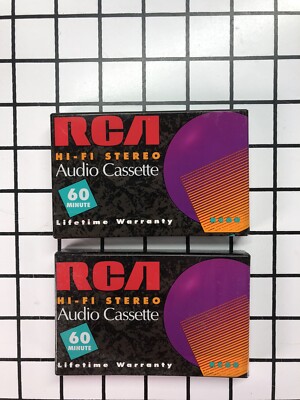 2 RCA RC60 Hi-Fi Stereo Blank Audio Cassette Tapes 60 Minute Sealed
