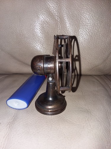 1977 MINI BRONZE FAN PAPERWEIGHT OR SALESMEN SAMPLE