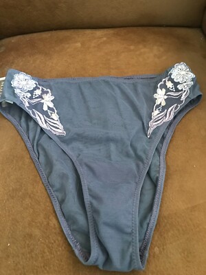 NWT Malizia by La Perla Hi-Cut Briefs Embroidered Panties Size MED Made in Italy