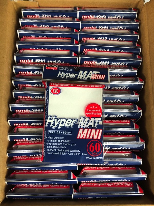 KMC HYPER MAT MINI CASE! (WHITE) 30 PACKS - 60 SLEEVES EACH - YUGIOH / CARDFIGHT