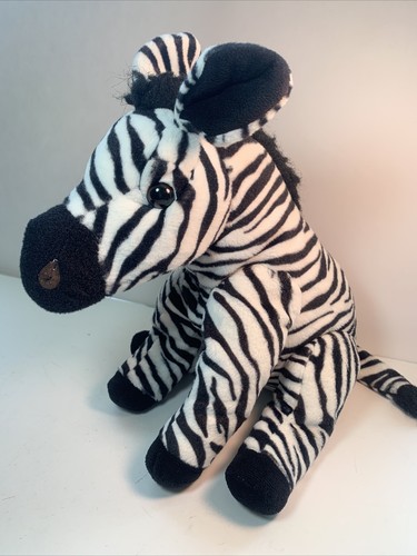 Wild Republic Sitting Zebra 12” Realistic Plush Stuffed An