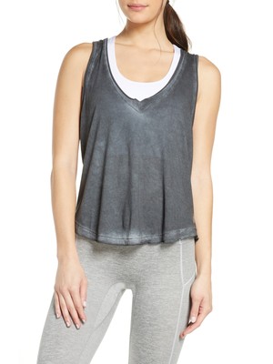 

Женская серая майка без рукавов FREE PEOPLE с круглым вырезом, Серый