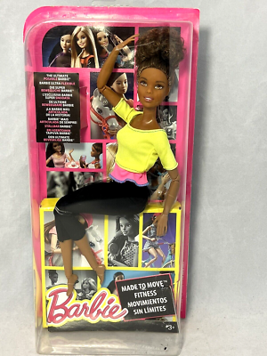 Poup e de yoga Barbie faite pour bouger cheveux noirs complexe moyen noir AA
