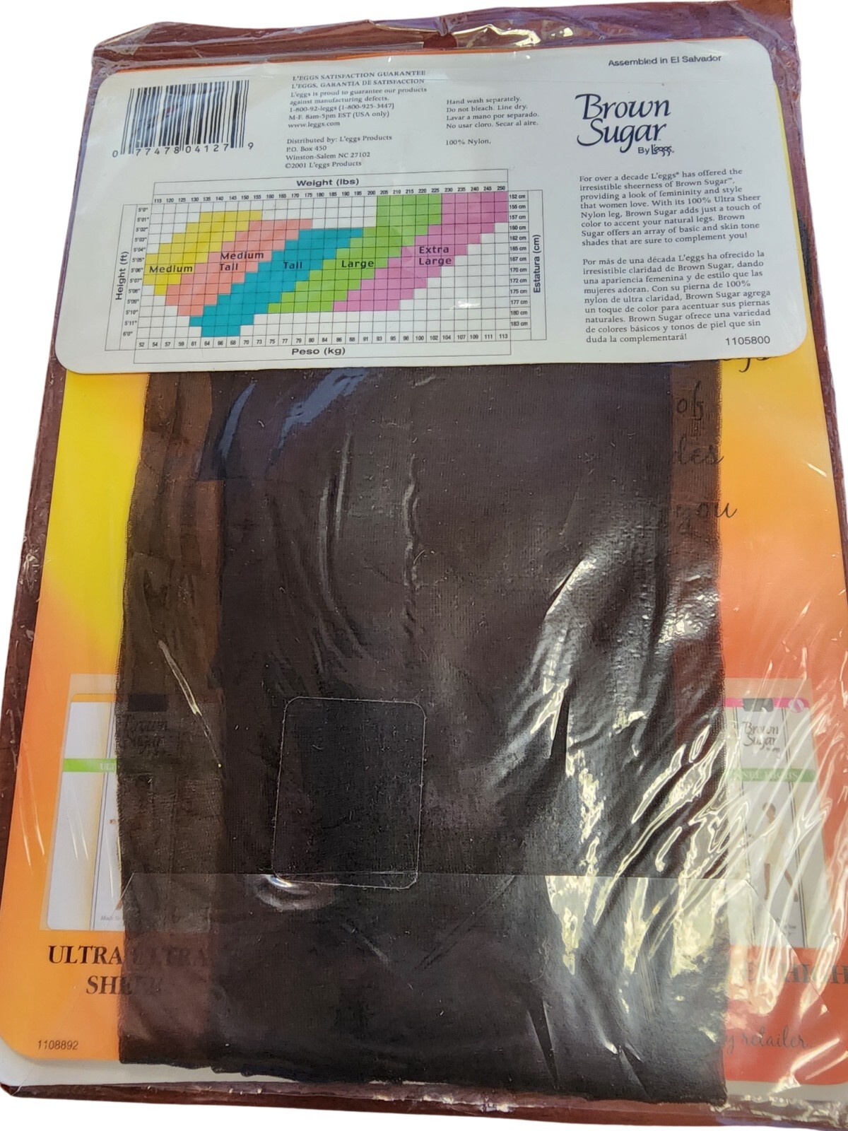 Brown Sugar Leggs Queen Size Ultra Ultra Sheer Panties Choose Size and Color