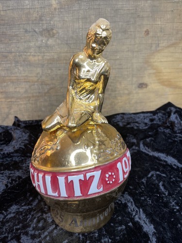 ビンテージデカンタ　デンマーク製 Commemorative Gold Decanter Schlitz 125th Anniversary