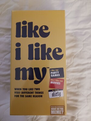LIKE I LIKE MY adult game NEW IN SEALED BOX from creators of what do you meme
