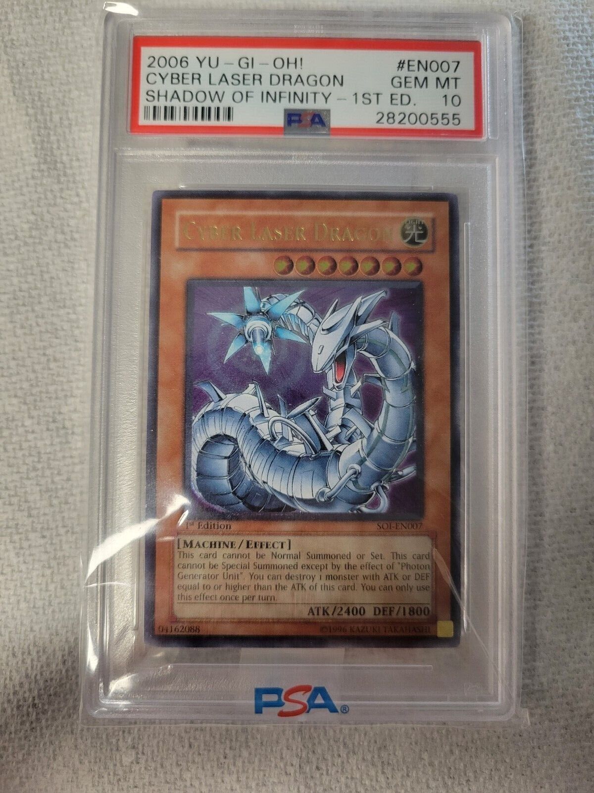 Yugioh 2006 Cyber Laser Dragon ULTIMATE Rare PSA 10 1st Ed Yugioh 2006 Cyber Laser Dragon ULTIMATE Rare PSA 10 1st Ed