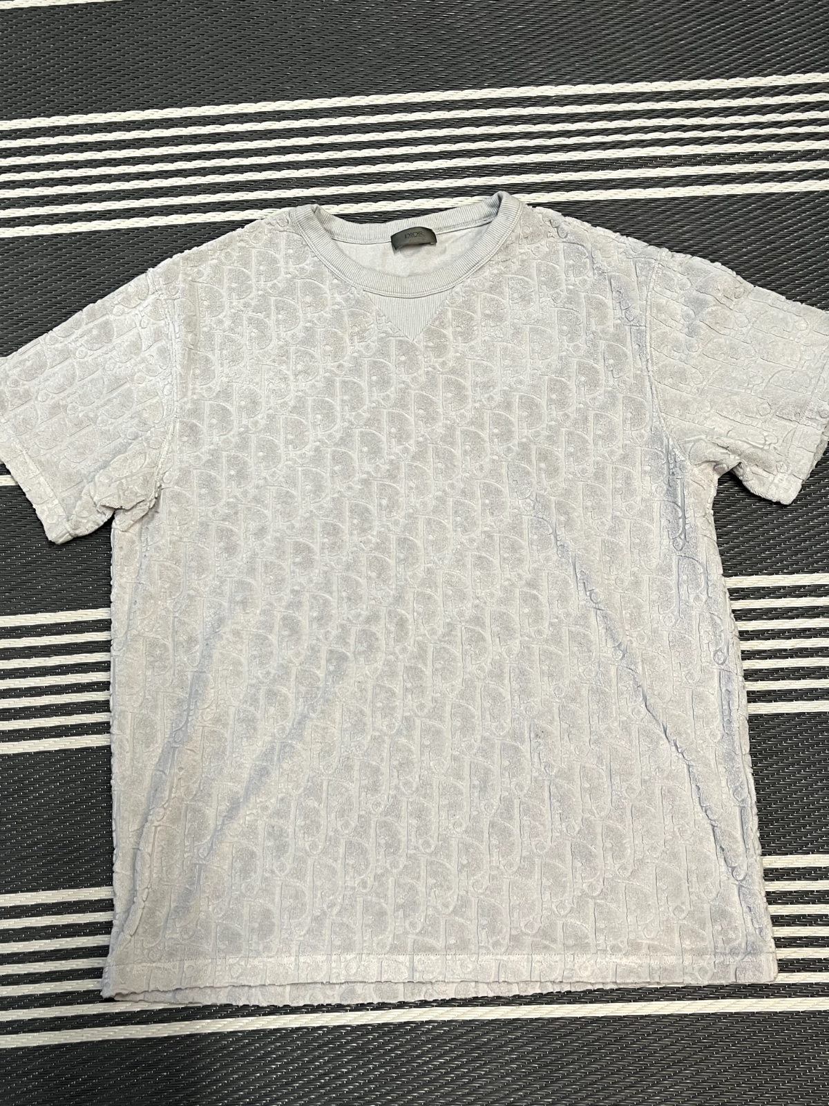 Dior Grey Oblique Towel T-Shirt Size Xl | eBay