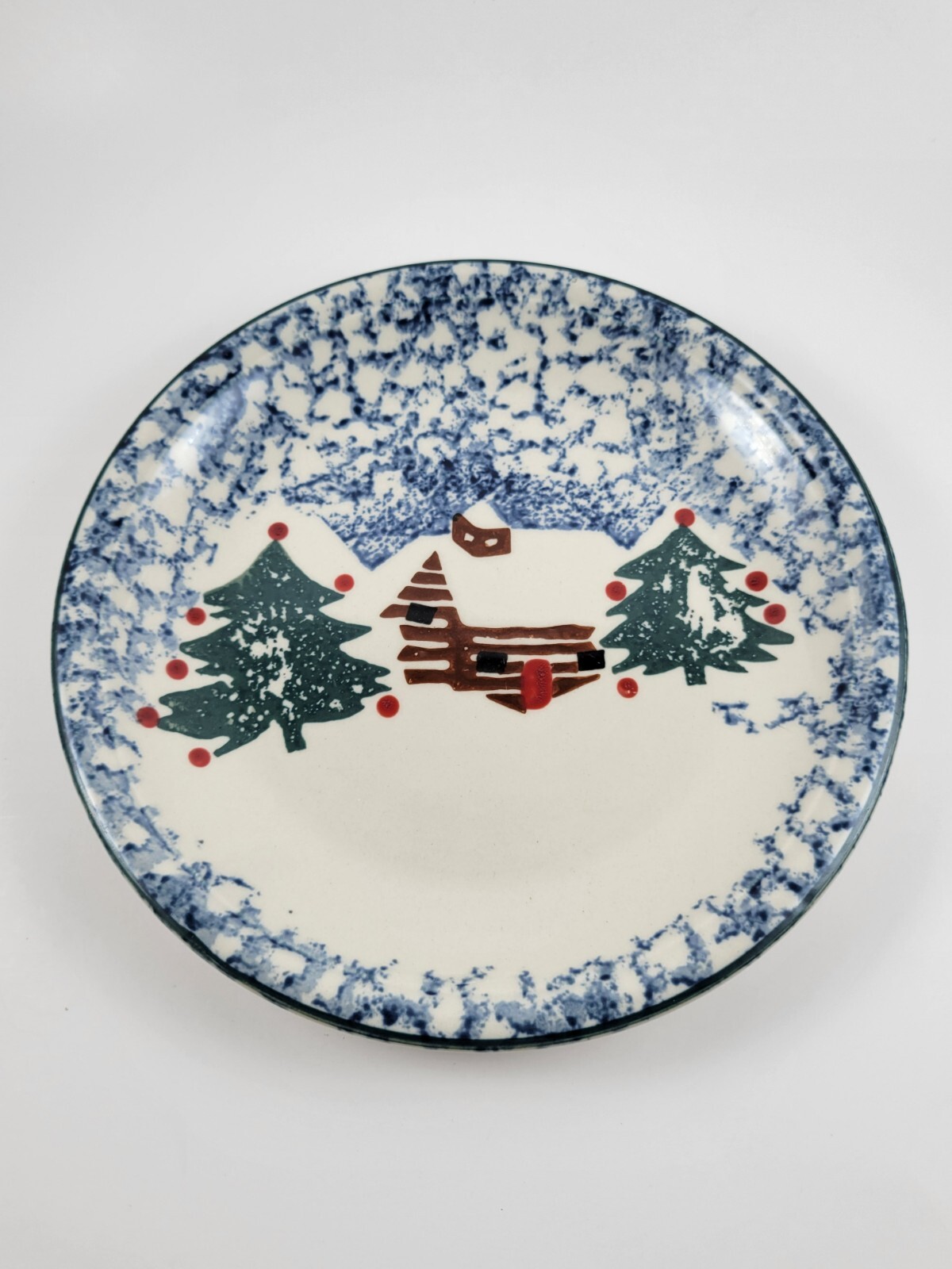 Cabin in the Snow by Tienshan Collectible Replacement 7 1/2 inch Folk Craft
